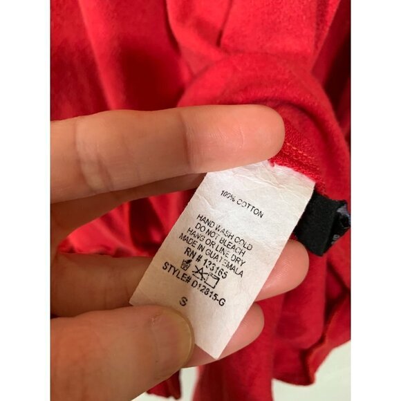 Altar'd State Womens Red Blouse Boho Flair Bell Sleeves Size Small - Picture 6 of 9